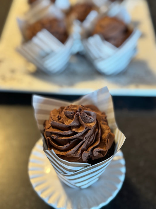 Chocolate Cupcakes with Chocolate Buttercream Frosting